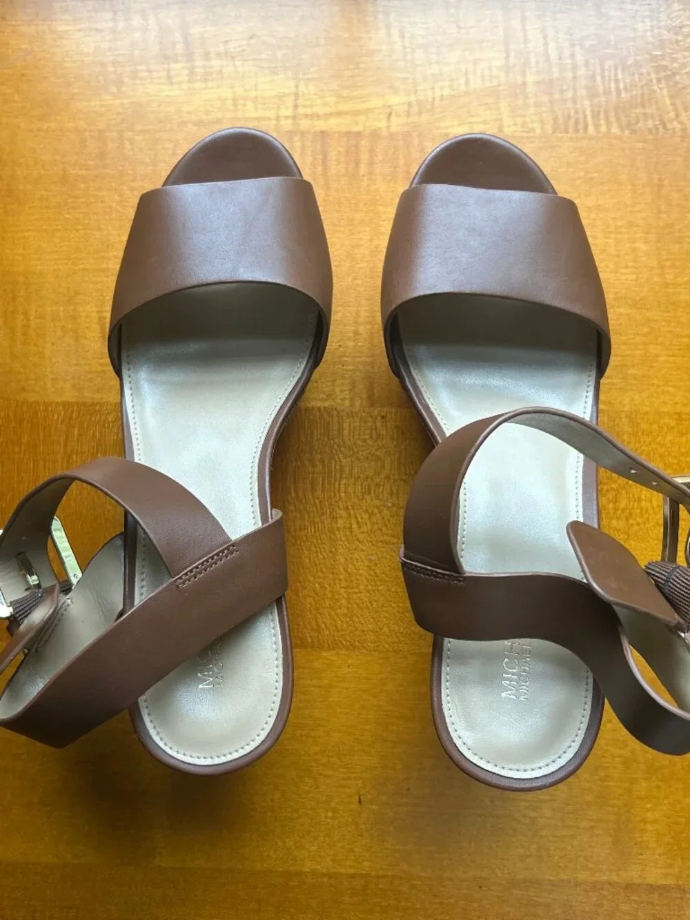 Michael Kors Brown & Tan Leather Wedges